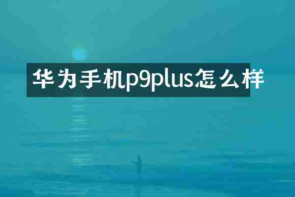 华为手机p9plus怎么样