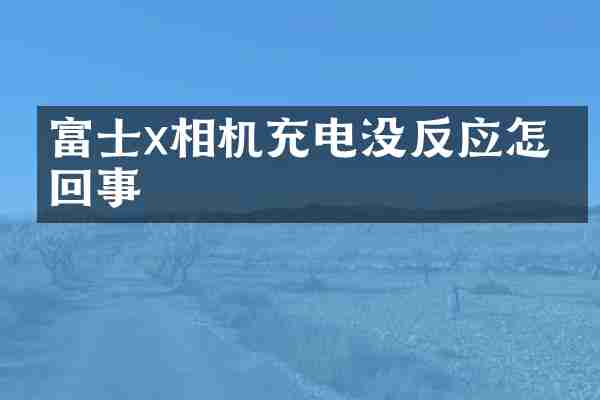 富士x相机充电没反应怎么回事