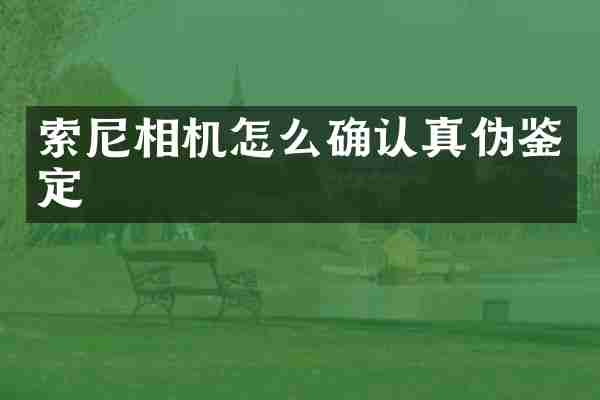 索尼相机怎么确认真伪鉴定