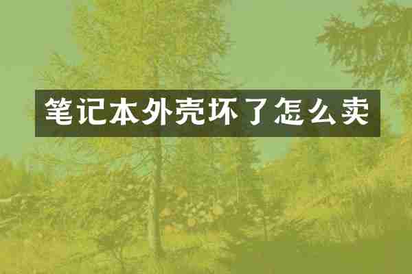 笔记本外壳坏了怎么卖