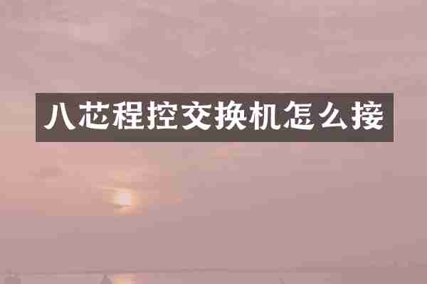 八芯程控交换机怎么接