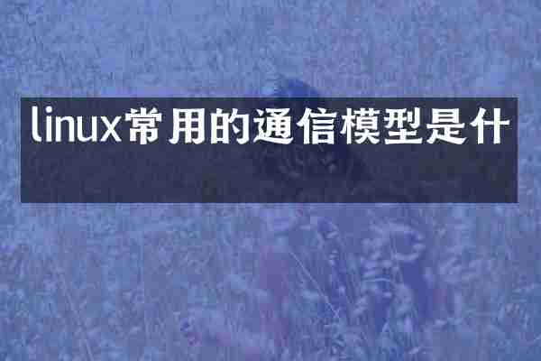 linux常用的通信模型是什么
