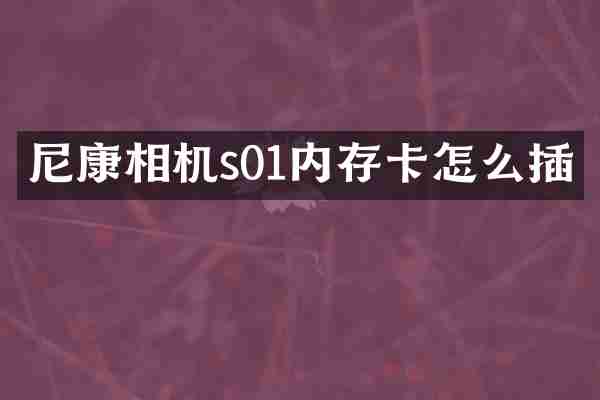 尼康相机s01内存卡怎么插