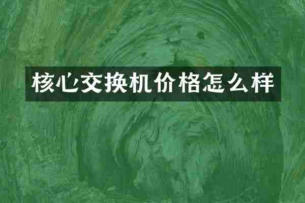 核心交换机价格怎么样