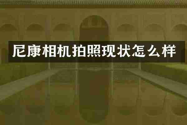 尼康相机拍照现状怎么样