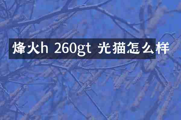 烽火h 260gt 光猫怎么样