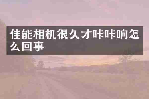 佳能相机很久才咔咔响怎么回事
