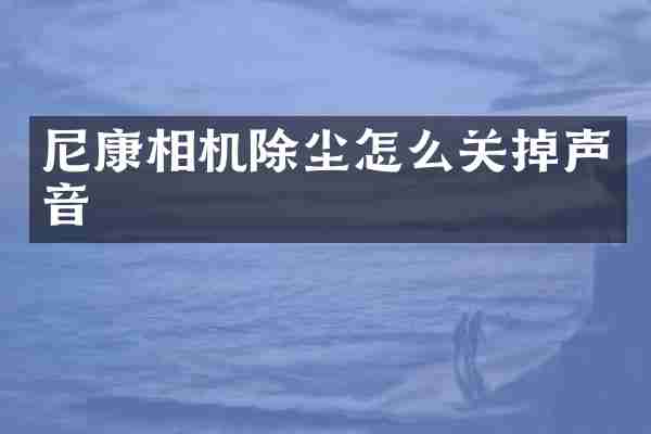 尼康相机除尘怎么关掉声音