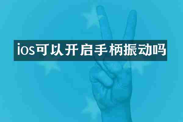 ios可以开启手柄振动吗