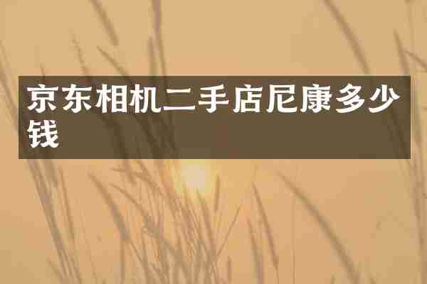 京东相机二手店尼康多少钱