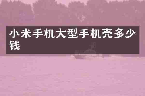 小米手机大型手机壳多少钱