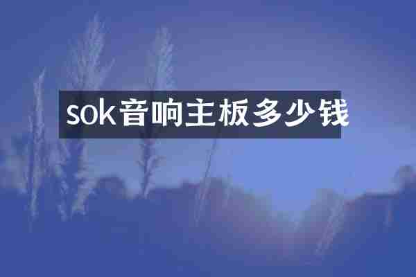 sok音响主板多少钱