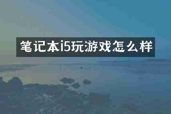 笔记本i5玩游戏怎么样