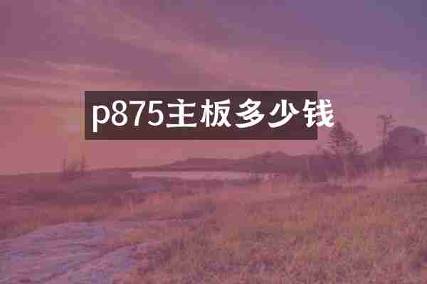 p875主板多少钱