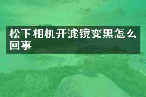 松下相机开滤镜变黑怎么回事