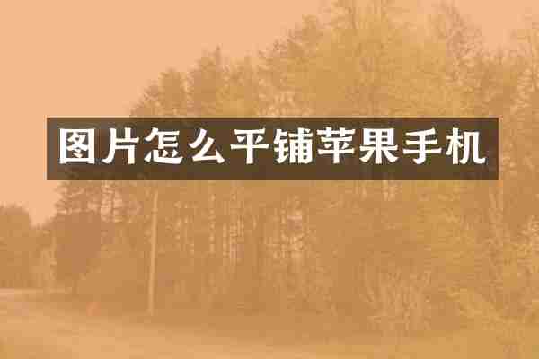 图片怎么平铺苹果手机