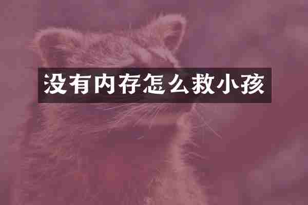 没有内存怎么救小孩