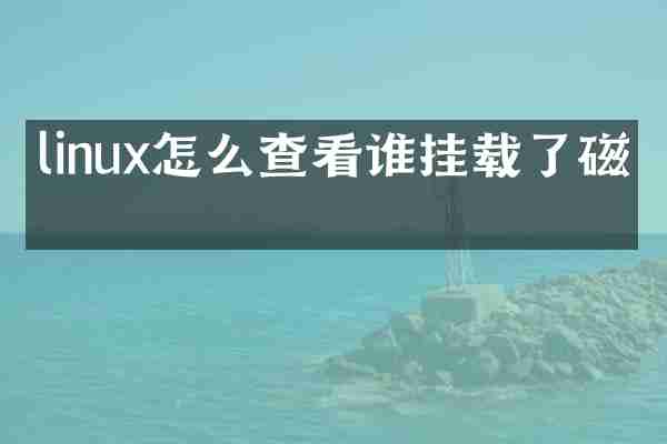 linux怎么查看谁挂载了磁盘