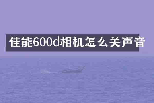 佳能600d相机怎么关声音