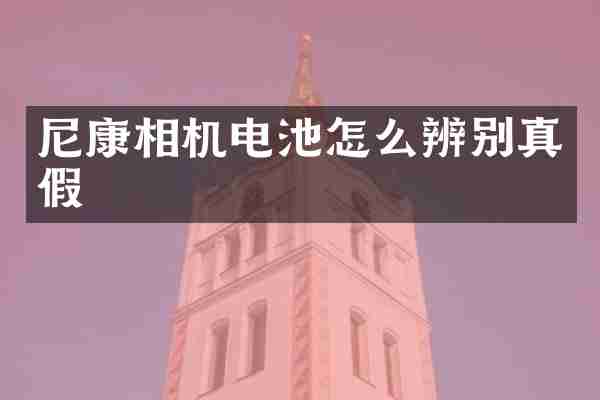 尼康相机电池怎么辨别真假