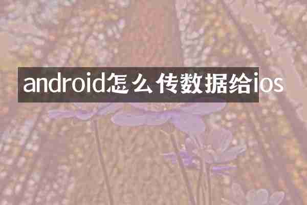 android怎么传数据给ios