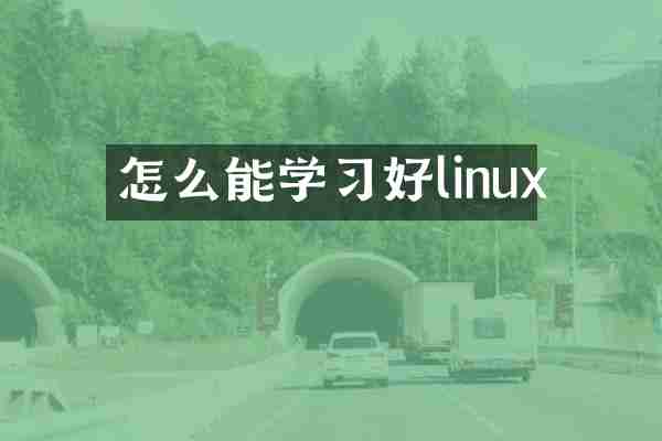 怎么能学习好linux