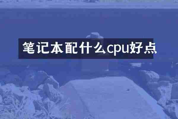笔记本配什么cpu好点
