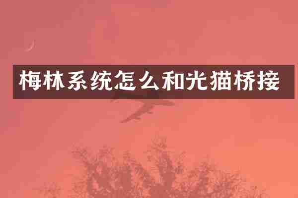 梅林系统怎么和光猫桥接