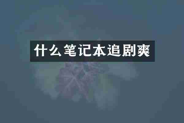 什么笔记本追剧爽