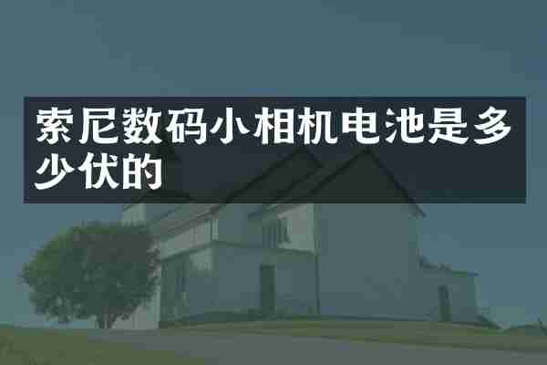 索尼数码小相机电池是多少伏的
