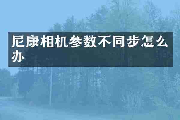 尼康相机参数不同步怎么办