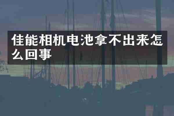 佳能相机电池拿不出来怎么回事