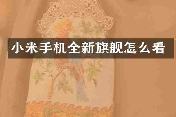 小米手机全新旗舰怎么看