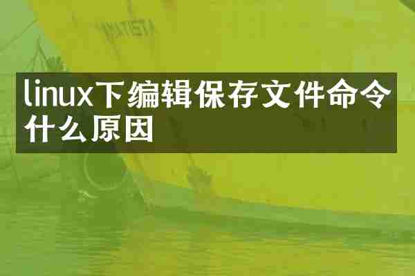 linux下编辑保存文件命令是什么原因