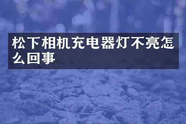 松下相机充电器灯不亮怎么回事