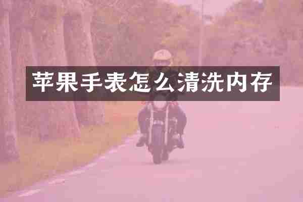 苹果手表怎么清洗内存
