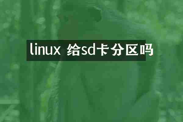 linux 给sd卡分区吗