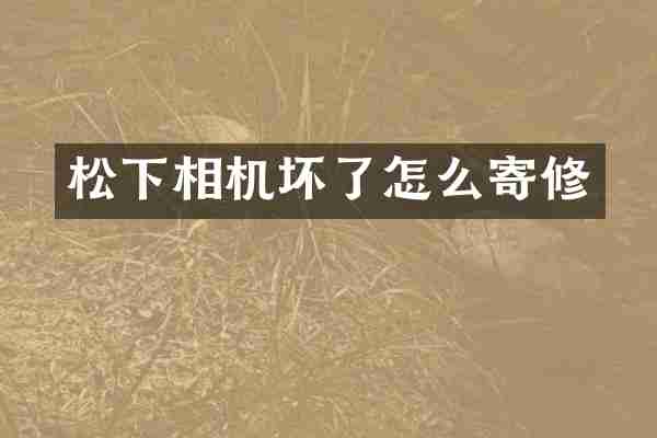 松下相机坏了怎么寄修