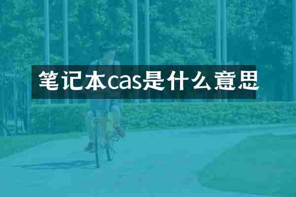 笔记本cas是什么意思