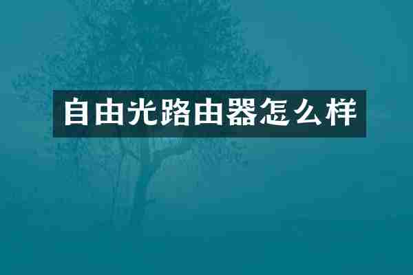 自由光路由器怎么样