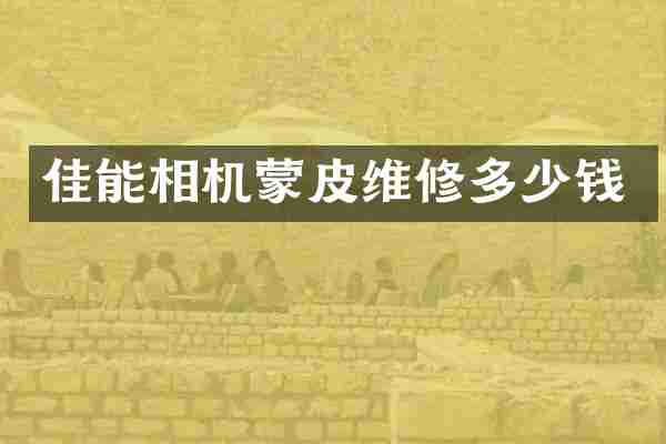 佳能相机蒙皮维修多少钱