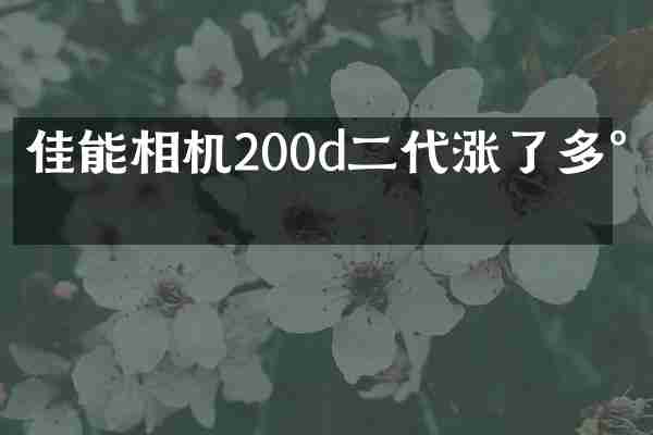 佳能相机200d二代涨了多少