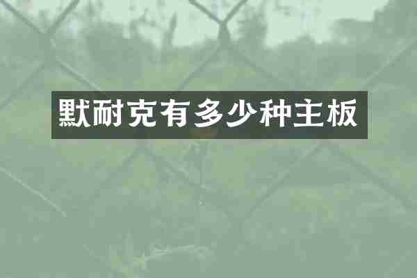 默耐克有多少种主板