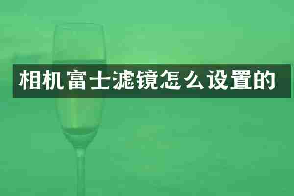 相机富士滤镜怎么设置的