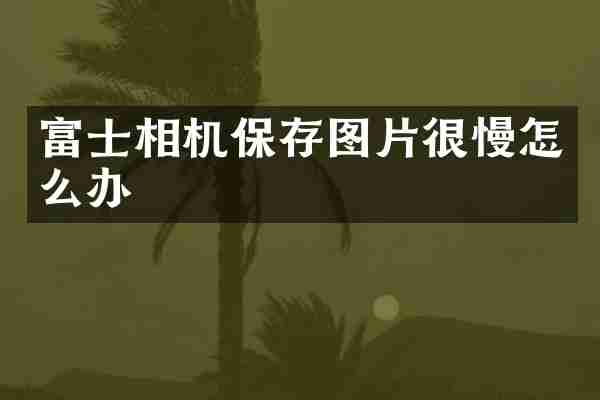 富士相机保存图片很慢怎么办