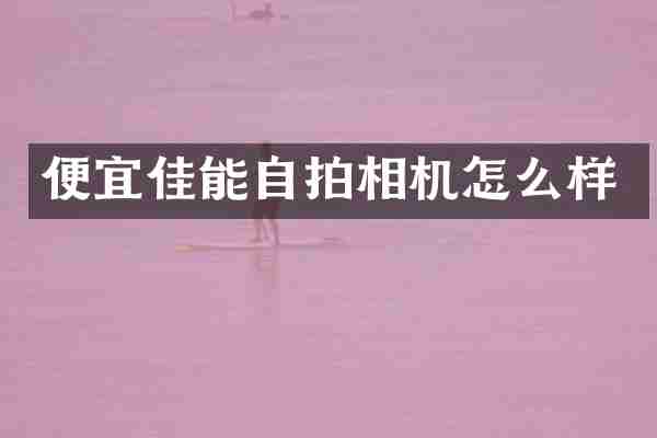 便宜佳能自拍相机怎么样