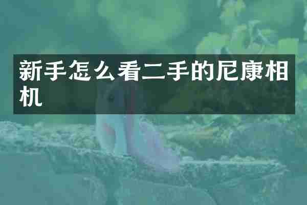 新手怎么看二手的尼康相机