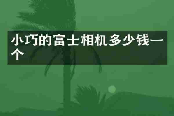 小巧的富士相机多少钱一个