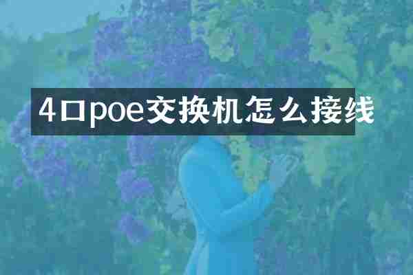 4口poe交换机怎么接线