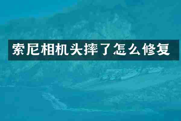 索尼相机头摔了怎么修复
